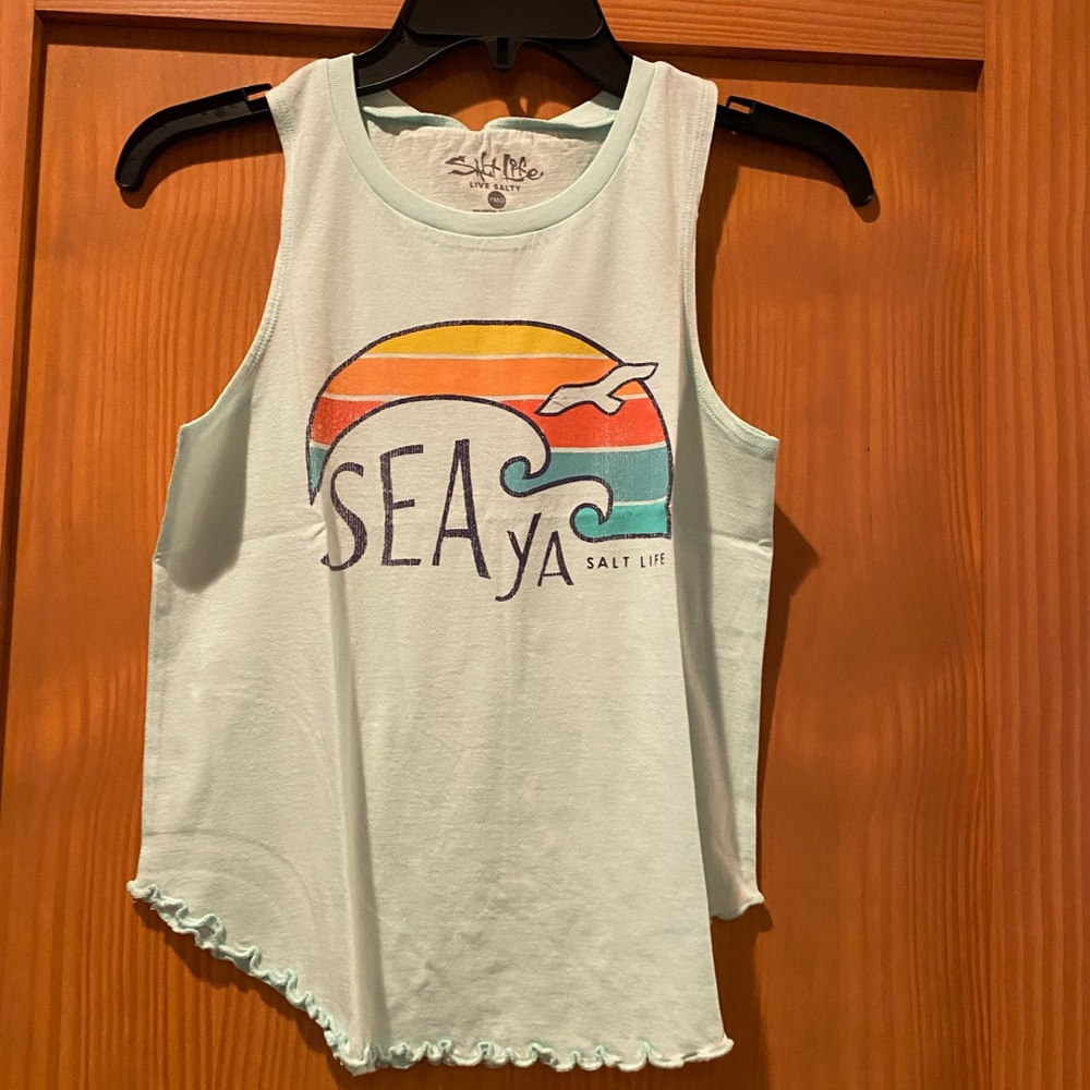 Salt Life Girl’s Teal Green See Y’All Tank Top NWT